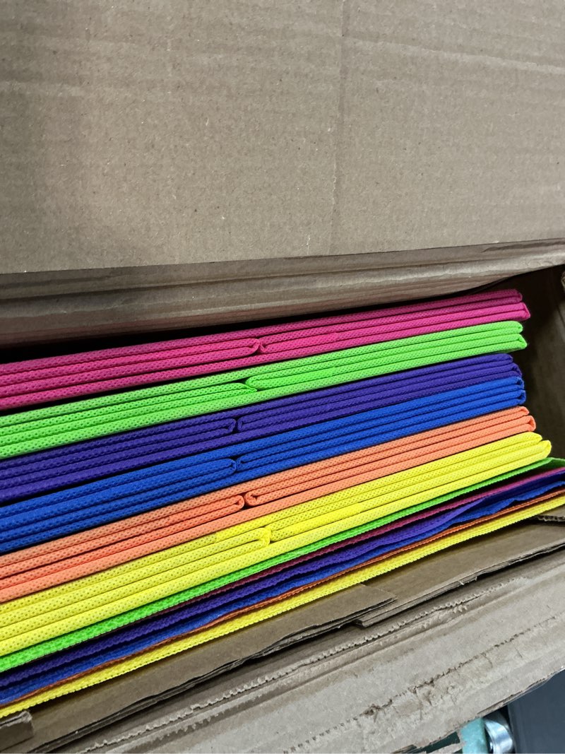 Condition photo showing Good Condition for GRANNY SAYS 13 Inch Cube Storage Bins, Colorful Cube Storage Organizer, Fabric Storage Bins, Storage Cubes for Shelves, Closet, Toy Storage Bins for Kids Room, Play Room, Rainbow, 6-Pack 13 Inch Rainbow-6 Pack