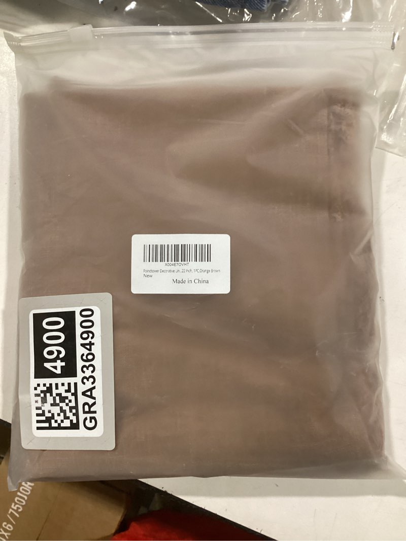 Condition photo showing Good Condition for Foindtower Decorative Linen Fringe Throw Pillow Covers Cozy Boho Farmhouse Cushion Cover with Tassels Soft Accent Pillowcase for Chair Sofa Bed Living Room Home Decor, 22×22 Inch, 1PC,Orange Brown 22" x 22" (Pack of 1) Hazel