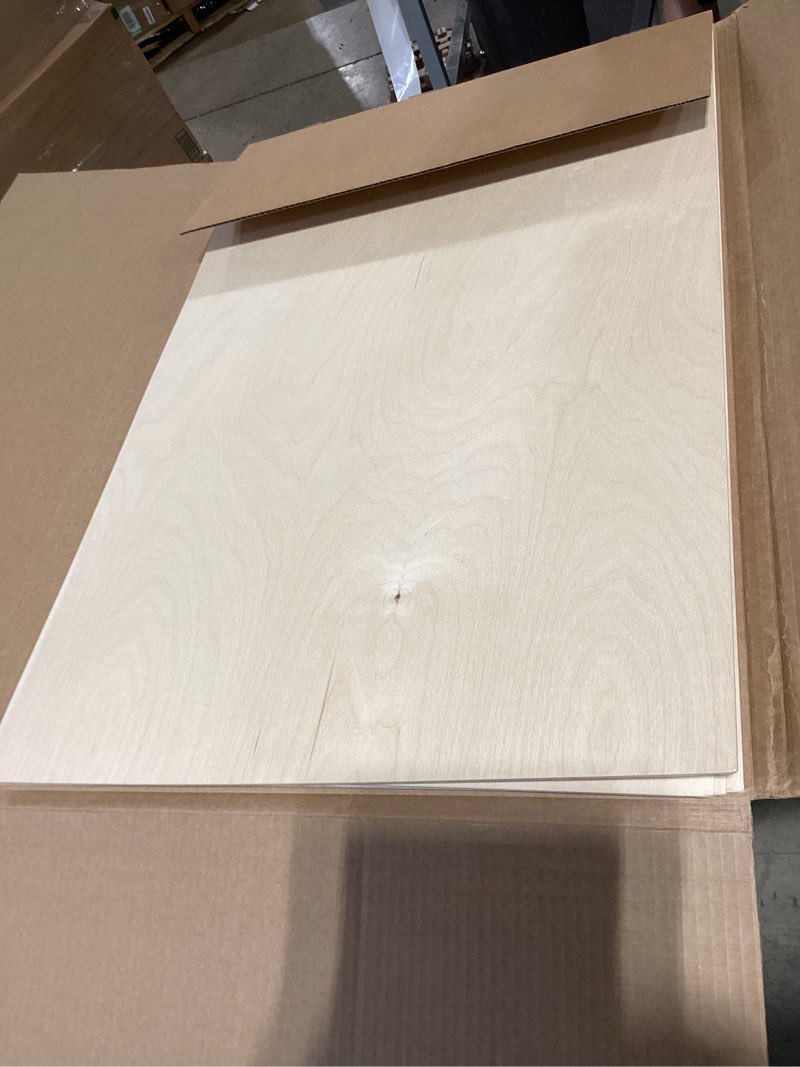 Condition photo showing Good Condition for baltic birch plywood 24 x 36 x 1/8 inch - 3 mm craft wood, pack of 4 b/bb grade, stronger than basswood sheets or balsa wood, perfect for laser, cnc cutting, wood burning, by woodpeckers