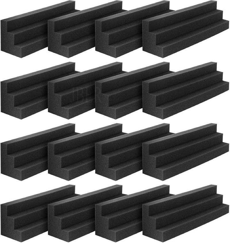 JBER Column Acoustic Wedge Studio Foam Corner Block Finish Corner Wall in Studios or Home Theater (1