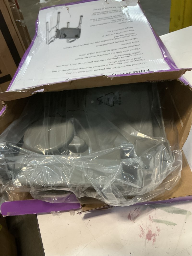 Condition photo showing Good Condition for dmi walker tray  rollator tray  mobility and walker accessory tray table fits most standard walkers  folding with two cup holders and tool free assembly  16 x 11.8