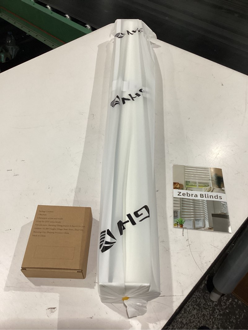 Condition photo showing New/Like New for ghv cordless zebra blinds for windows free-stop shades light filtering dual layer light control for day and night (beige, 33 in (w) x 64 in (h)) beige 33 in (w) x 64 in (h)