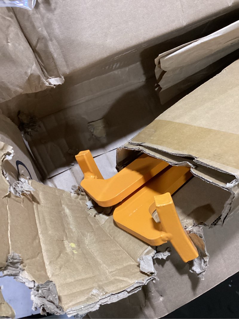 Condition photo showing As Is for vertical drum clamp - drum lifter for 55 gallon steel and plastic drums - 1100 lbs capacity