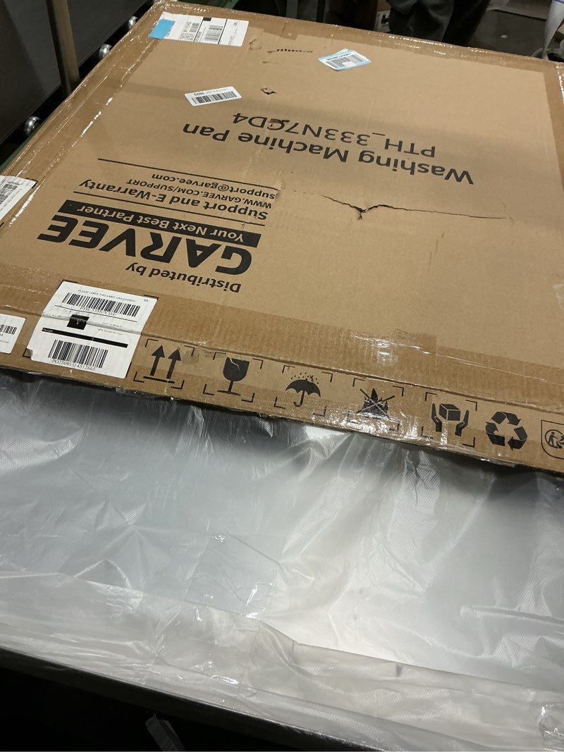 Condition photo showing Good Condition for Upgraded 30" x 28"×2.5" 304 Stainless Steel Washing Machine Drip Pan,Heavy Duty Washer Drip Tray with Anti-slip Bottom Pad-Free with this Multi-Purpose Washer Drip Pan 30"x28"×2.5"