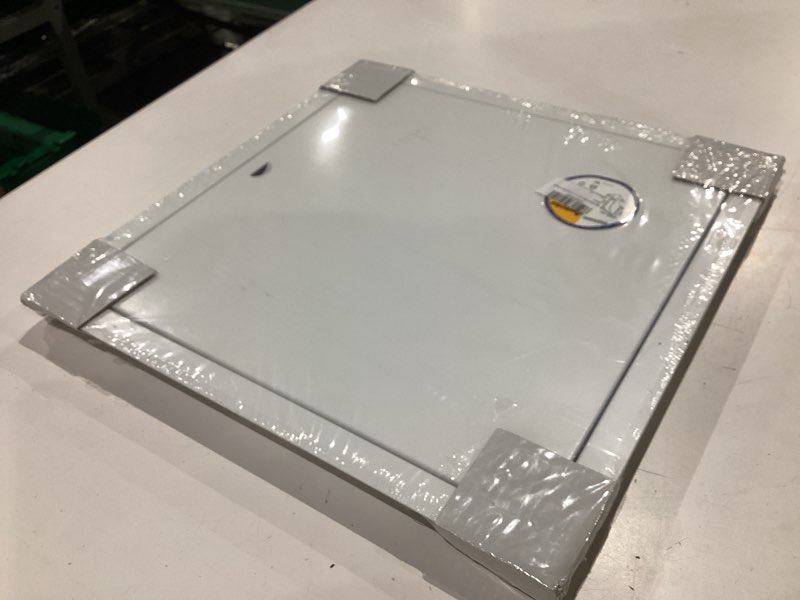 Condition photo showing Good Condition for 16" x 16" white metal access door. plumbing, electricity, heating, alarm wall service shaft panel for drywall