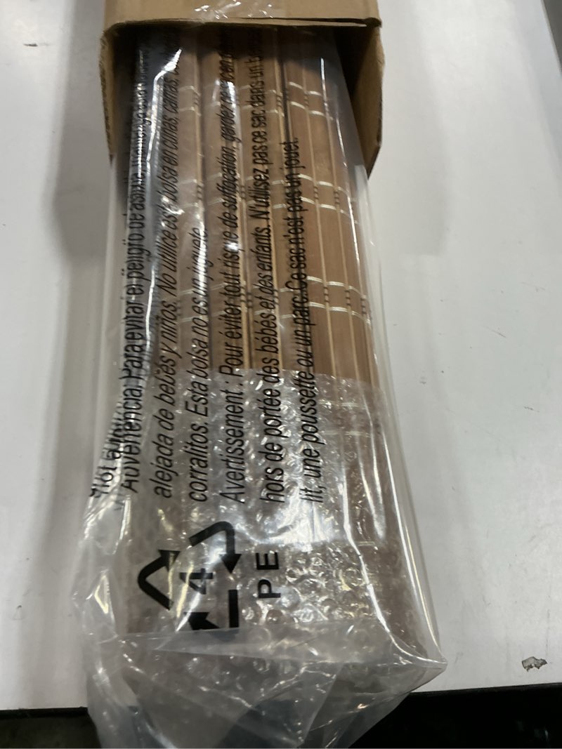 Condition photo showing Good Condition for LazBlinds No Tools No Drill Cordless Bamboo Roman Shades, Light Filtering Window Treatment, Roll Up Bamboo Blinds for Windows 30'' W x 64'' H, Brown Light Filtering-brown206 30" W x 64" H