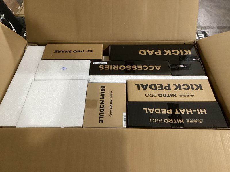 Condition photo showing New/Like New for Alesis Nitro Pro Electric Drum Set with Dual-Zone Quiet Mesh Pads, 500+ Authentic BFD Sounds, Bluetooth, Drumeo, USB MIDI, Double Kick Compatible