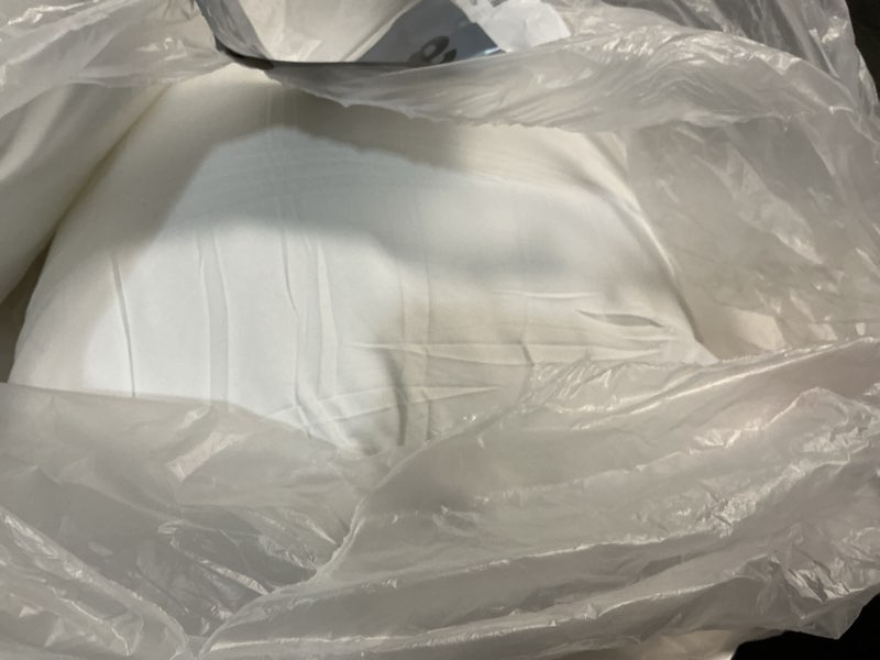 Condition photo showing As Is for MIULEE Throw Pillows Inserts, Pack of 2 18x18 Inch 100% Virgin Fiber Filling Bed Couch Pillows