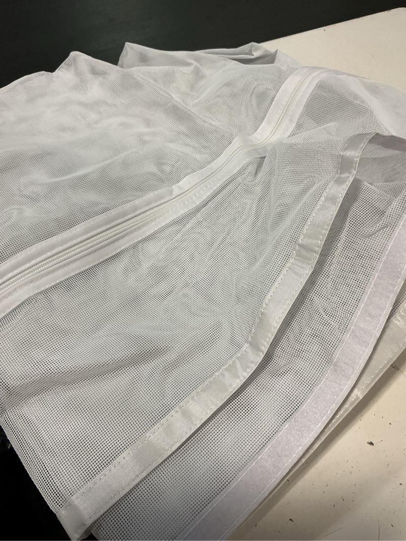 Condition photo showing Good Condition for reinforced cat screen door, 35.5x82” heavy duty pets proof screen door with bilateral zipper, prevent dogs cats running out from home, bedroom, living room, kitchen patio doo 35.5" x 82"