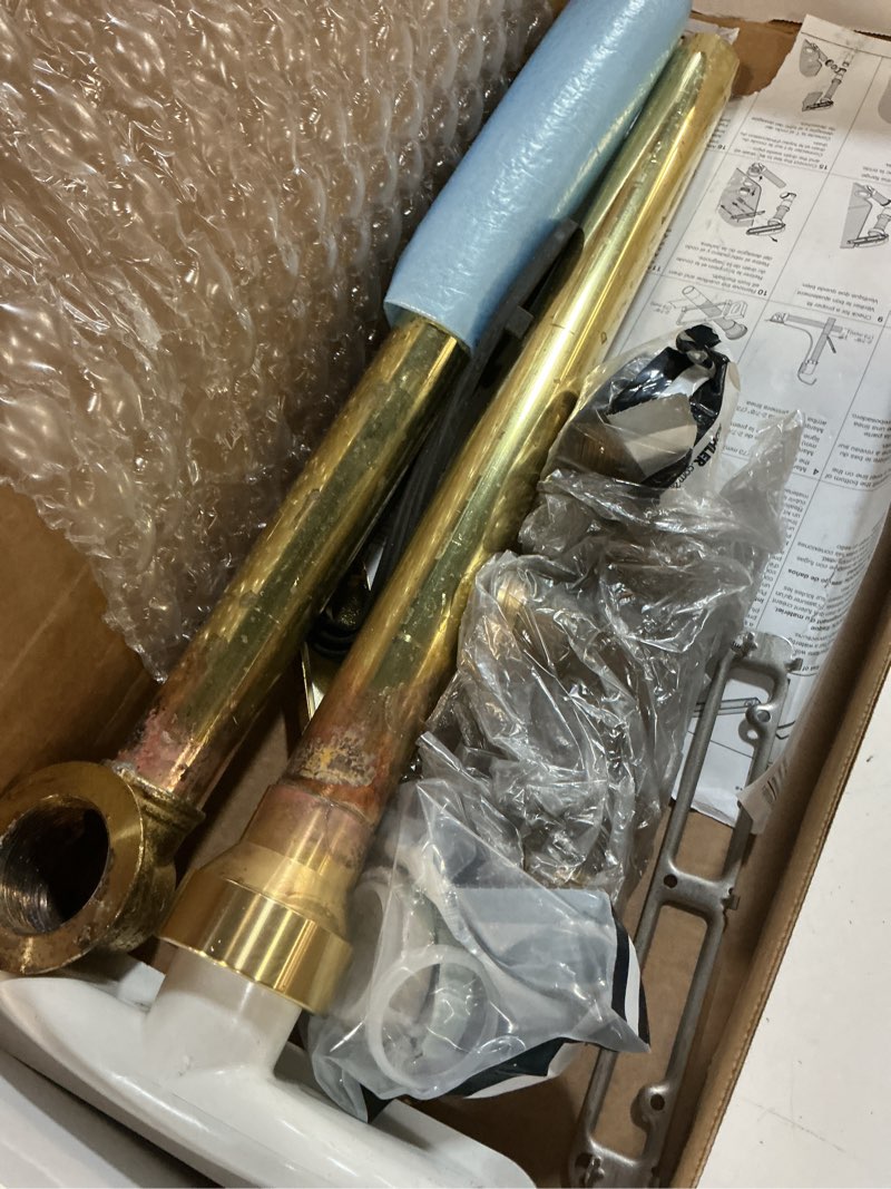 Condition photo showing As Is for kohler clearflo slotted overflow brass bath drain