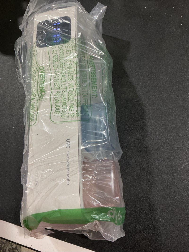 Condition photo showing Good Condition for Toothbrush Holders Wall Mounted for Bathrooms, Toothbrush Holder - Smart Home & Bathroom Decor Tooth Brush Holders with 3 Cups, Features a Clock and auto Motion-Activated Night Light