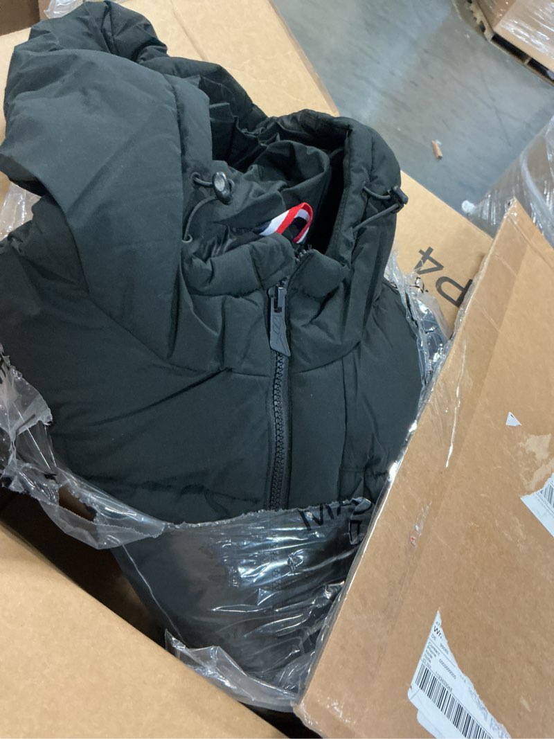 Condition photo showing Good Condition for reebok mens jacket - weather resistant winter jackets for men quilted warm coat puffer jacket with hood and pockets small vector navy blue