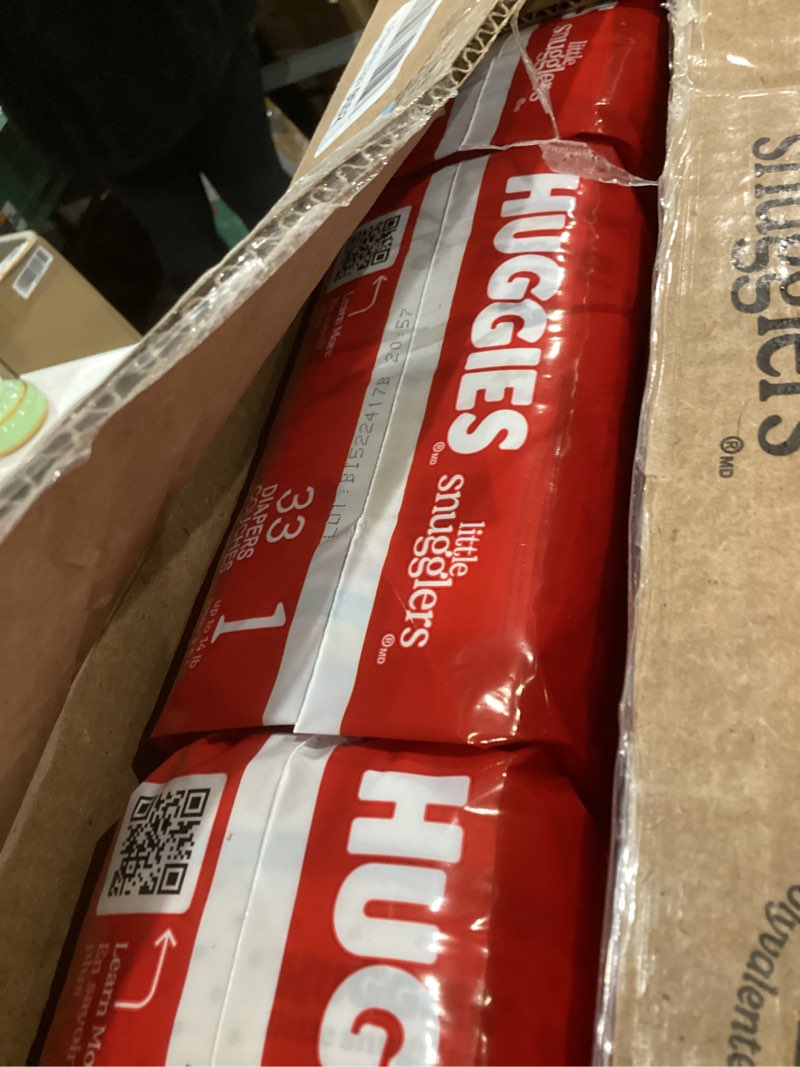 Condition photo showing New/Like New for Huggies Size 1 Diapers, Little Snugglers Diapers, Size 1 (8-14 lbs), 198 Count (6 Packs of 33), Packaging May Vary Size 1 198