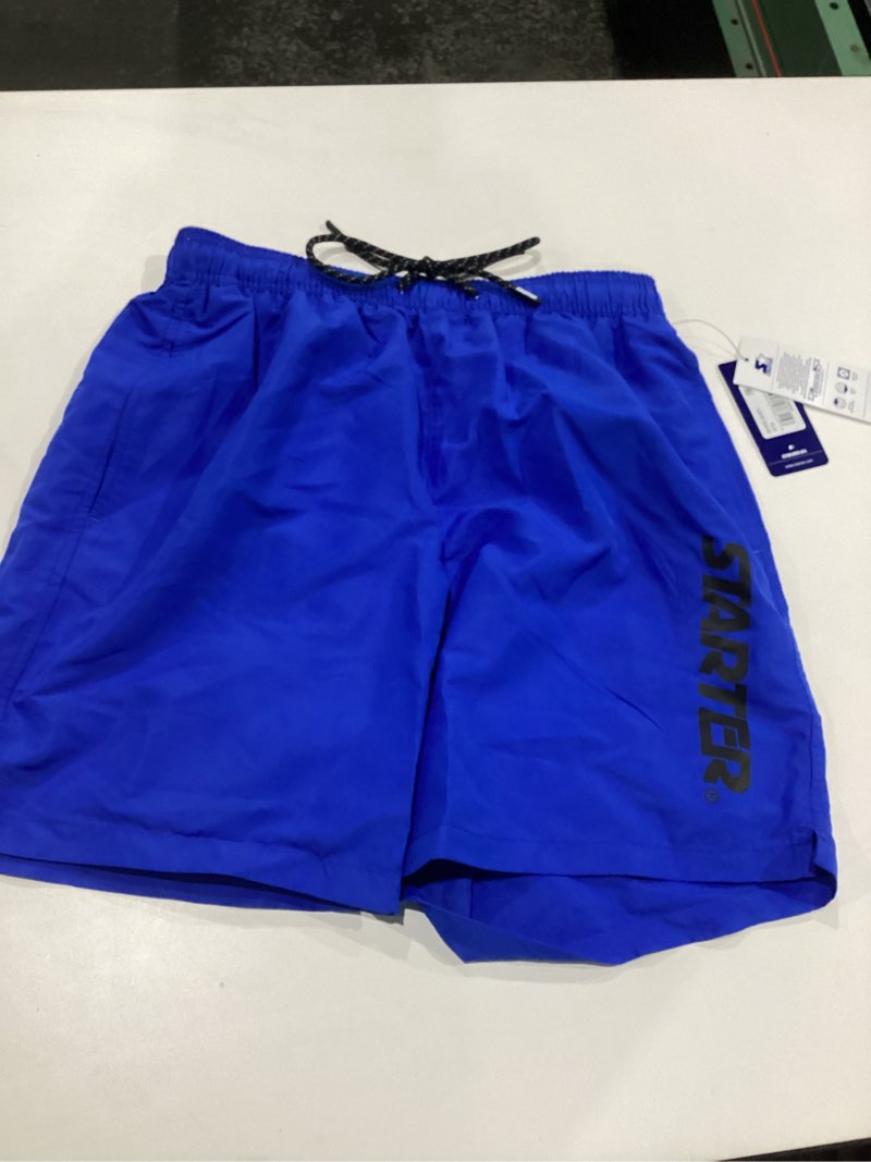 Condition photo showing New/Like New for Starter Mens Quick Dry Lightweight Volley Starter Swim Trunk Small Blue