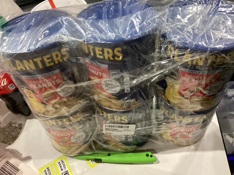 Condition photo showing New/Like New for Planters Cocktail Peanuts, Lightly Salted, 16 Ounce Canister (Pack of 6)
