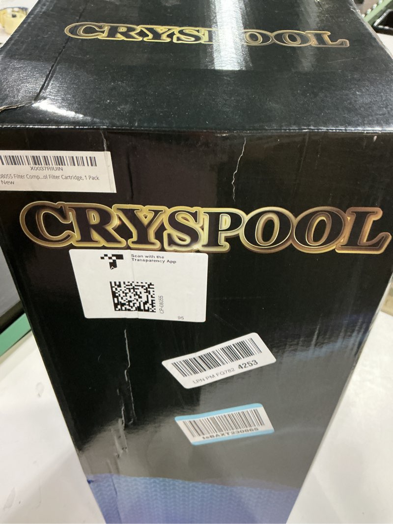 Condition photo showing Good Condition for cryspool® 08055 filter compatible with hayward c1200, cx1200re, pa120, c-8412, ultra-b2, fc-1293, clearwater ii 125, 817-0125n, 120 sq. ft pool filter cartridge, 1 pack
