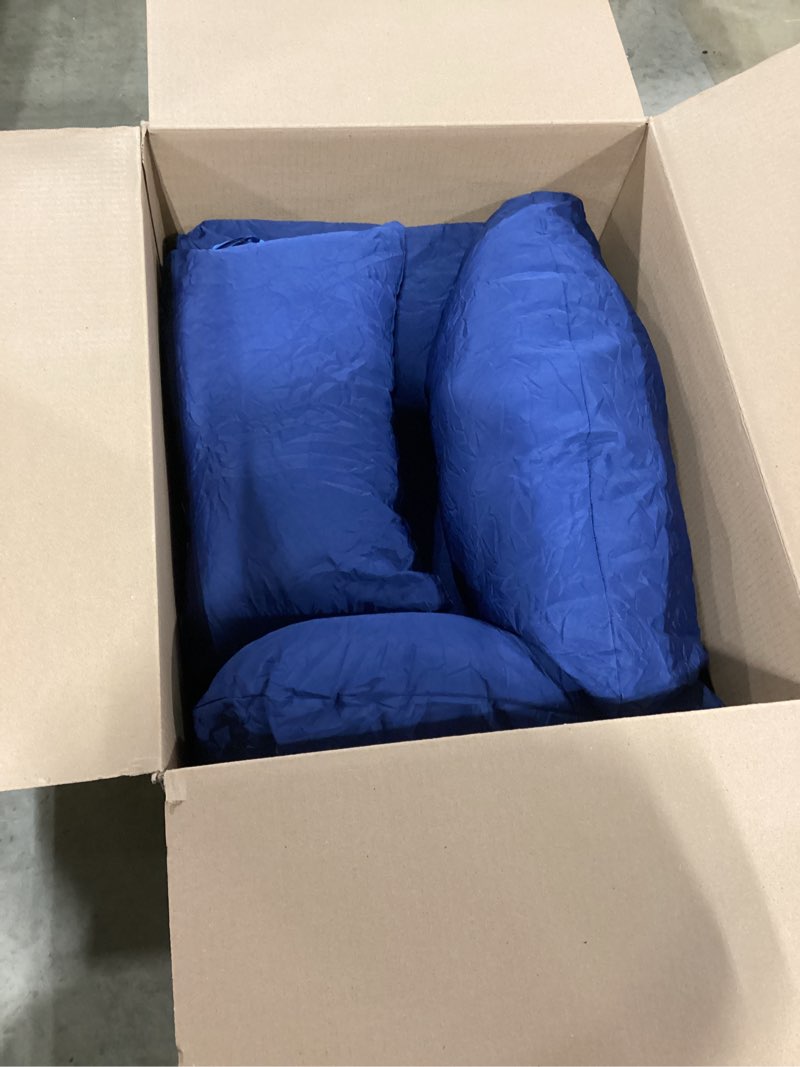 Condition photo showing As Is for Soft Patio Hanging Egg Chair Cushion Replacement, Blue Thicken Hanging Basket Chair Cushions Indoor Outdoor Egg Chair Cushion 47x31.5x4.7 inch (blue-01)