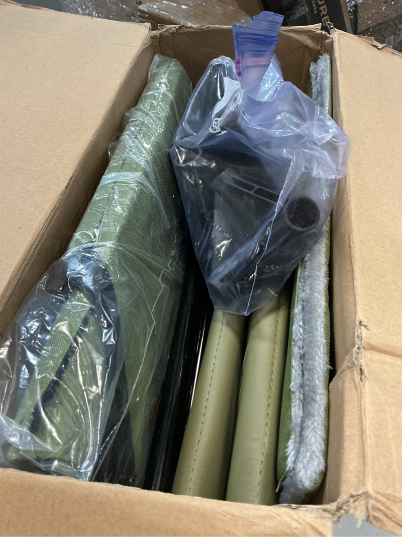 Condition photo showing Good Condition for Heated Cat House for Outside Cats in Winter, Large Insulated Heated Outdoor Cat House Weatherproof with Elevated Base & Escape Door, Waterproof Cat Shelter for Multiple Cats Feral Stray Barn Kitty Green Large