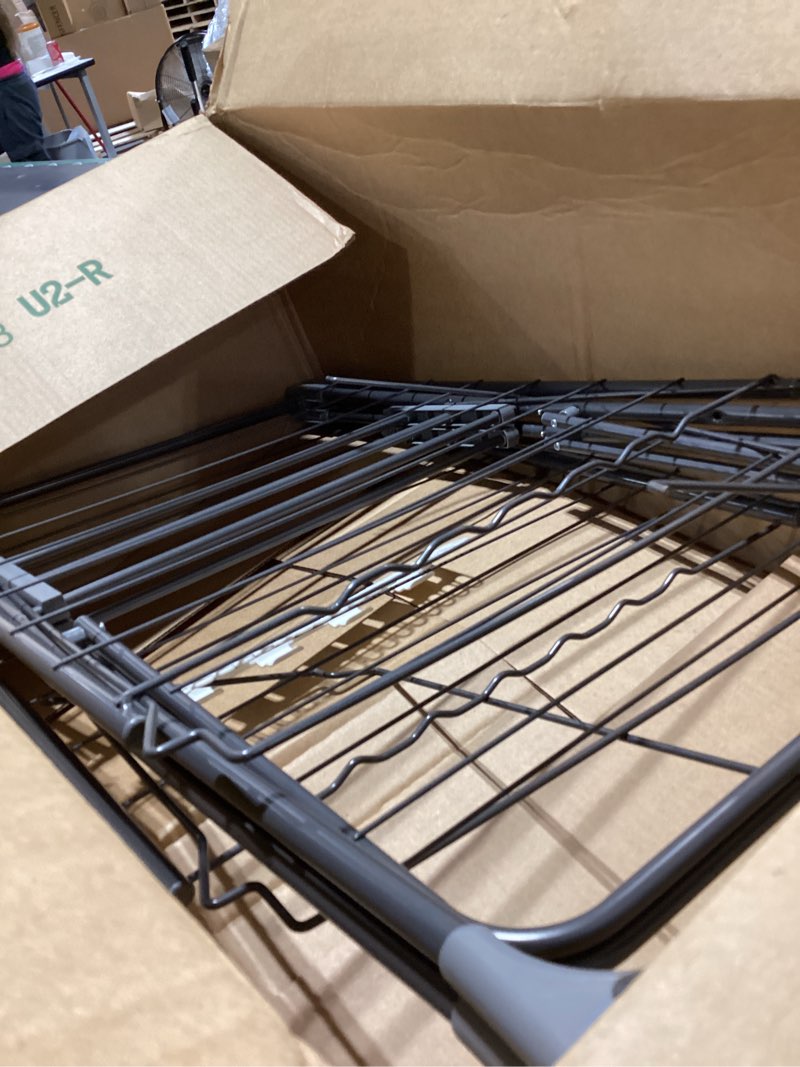 Condition photo showing Good Condition for sakugi clothes drying rack, foldable 2-level laundry drying rack with height-adjustable wings, for clothing & bedding, free-standing space-saving rack, indoor & outdoor, 55.5"l × 22.8"w, silver blue