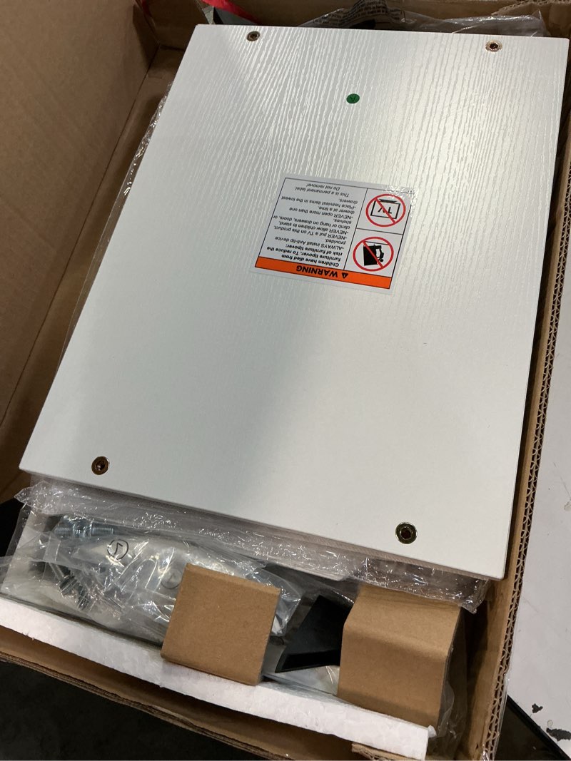 Condition photo showing Good Condition for songmics dresser for bedroom, chest of drawers, nightstand, steel, mdf, 2 non-woven fabric drawers, storage organizer unit, closet, entryway, cloud white and snow white ulgs312w01s cloud white + snow white 1 pack 2 drawers