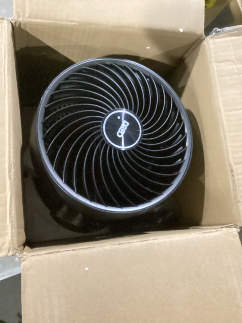 Condition photo showing Good Condition for dreo fan for bedroom, 12 inches, 70ft powerful airflow, 28db quiet table air circulator fans for whole room, 120° adjustable tilt, 3 speeds, desktop fan for home, office, kitchen