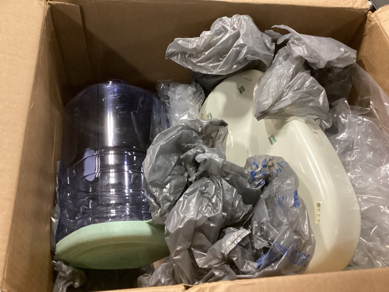 Condition photo showing As Is for Automatic Dog Cat Feeder and Water Dispenser Gravity Food Feeder and Waterer Set with Pet Food Bowl for Small Medium Dog Puppy Kitten, Large Capacity 1 Gallon x 2 Green