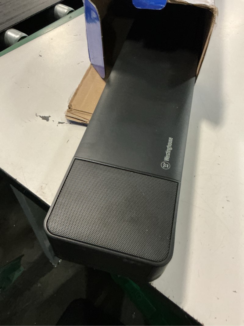 Condition photo showing Good Condition for westinghouse 3.1.2 all-in-one soundbar with built-in subwoofer, dolby atmos & digital plus, built-in low frequency driver and height speakers, 210w surround sound, hdmi/earc, bluetooth, roku tv ready 3.1.2 channel all-in-one soundbar