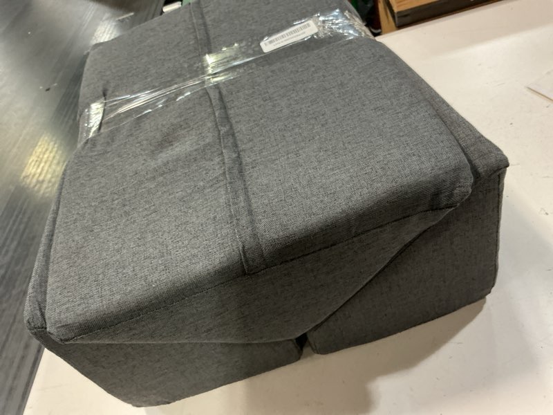 Condition photo showing Good Condition for saula bed wedge pillow for side sleeping for back pain triangle bed wedges & body positioners for seniors wedge pillow set for after surgery, knees elevated, preventing bedsores, gray