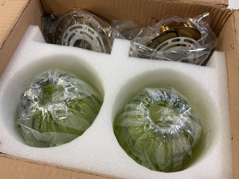 Condition photo showing New/Like New for modern wall sconces set of 2 with green flower glass shade, mid century bathroom vanity wall light fixtures gold vintage wall lights with switch for mirror bedroom living room green 2 pack