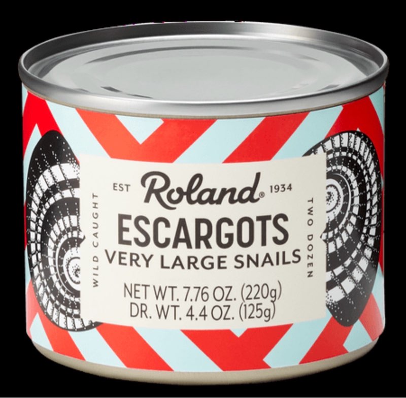 Roland Canned Escargot Snails  Allergens Not Contained  7.75 oz BB 01/02/2028