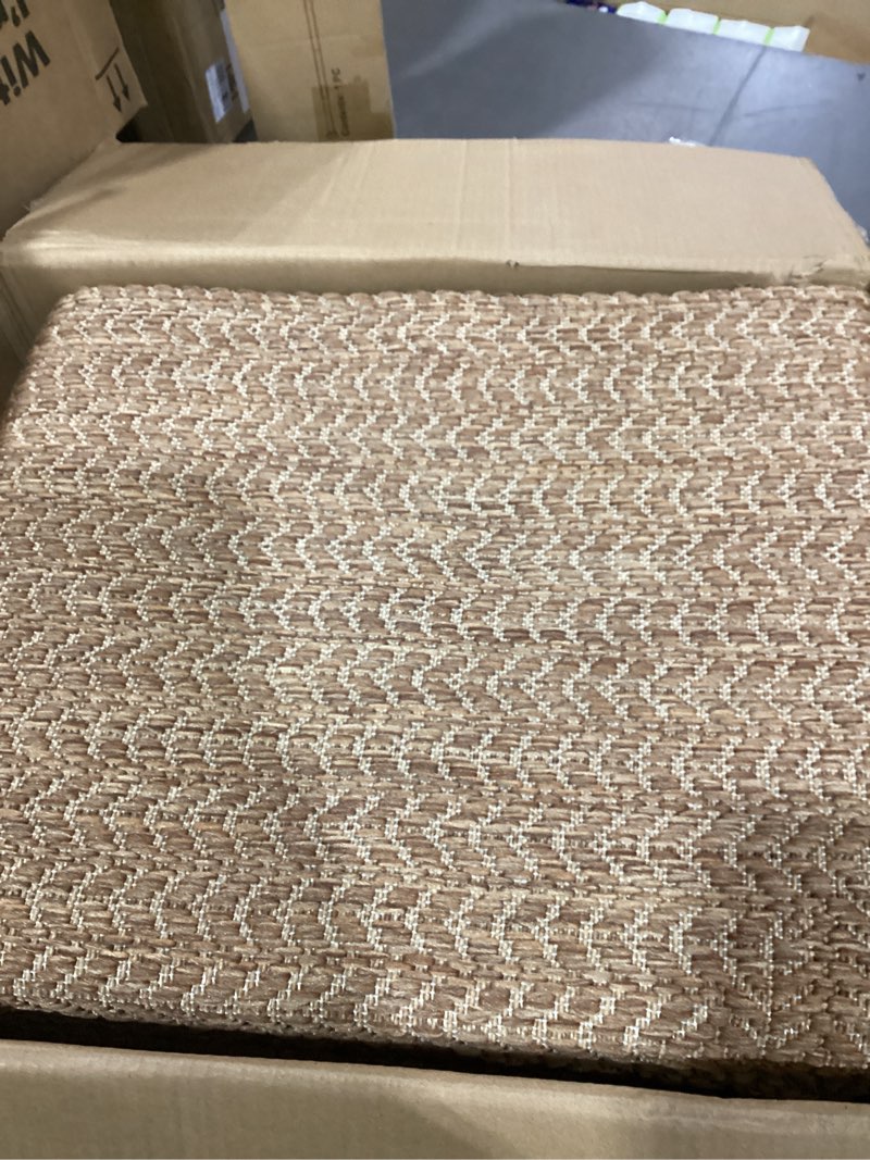 Condition photo showing Good Condition for montvoo-outdoor rug-patio rug 8x10 ft polypropylene indoor outdoor rugs outdoor carpet for patio deck balcony porch, textured weave, durable for high traffic, fade-resistant, modern neutral brown brown arrow 8' x 10' (rectangular)