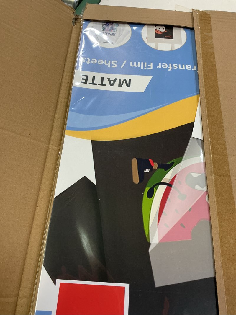 Condition photo showing Good Condition for dtf transfer film 13x19 inch 100 sheets double-sided matte dtf film, pet heat transfer paper for inkjet printer dtg printer direct print on t shirts textile(hot & cold peel) a3 plus(13''x19'')-100 sheets