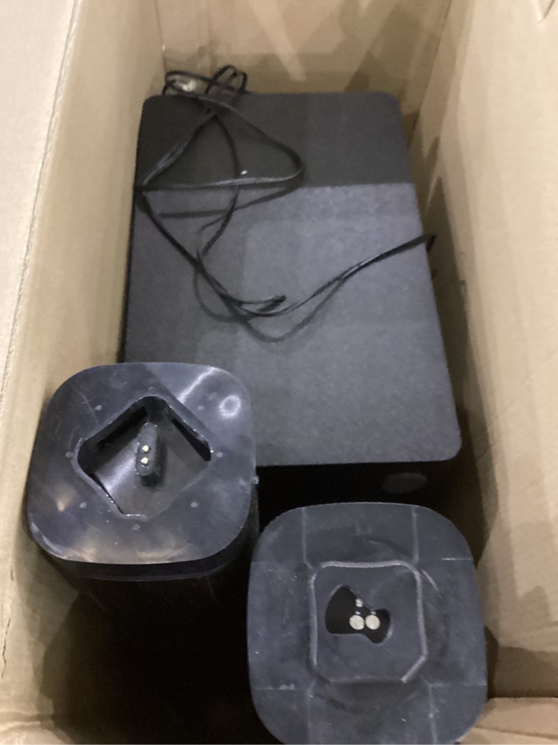 Condition photo showing As Is for Karaoke Soundbar with Subwoofer for TV: Sound Bar with 2 Wireless Microphones - Home Theater Surround Sound System - Bluetooth Speaker with Remote Supports HDMI ARC/Optical/AUX/USB for TV/PC