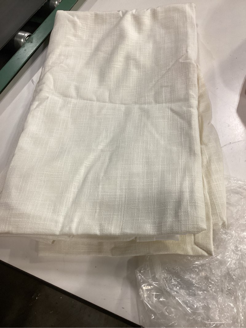 Condition photo showing Good Condition for quince europaan textured cotton curtain 48x84 beige