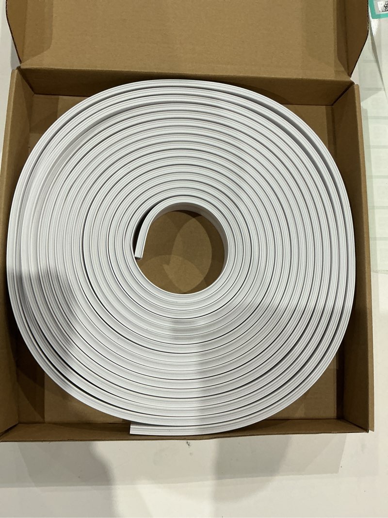 Condition photo showing Good Condition for 28 ft vinyl sliding screen door bug seal strip adjustable width 3/4" to 1-3/8" bug strip screen door weather stripping side insect draft stopper seal for window patio frame filler(white)