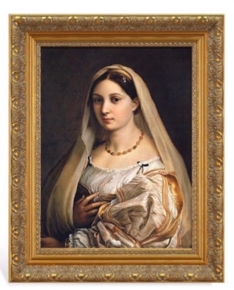 Antique Gold Frame for 20x30 Stretched Canvas Oil Painting Art Prints, DIY Solid Wood Ornate Frame, Vertical or Horizontal Display for Portrait Vintage Landscape (No Glass & Backing)