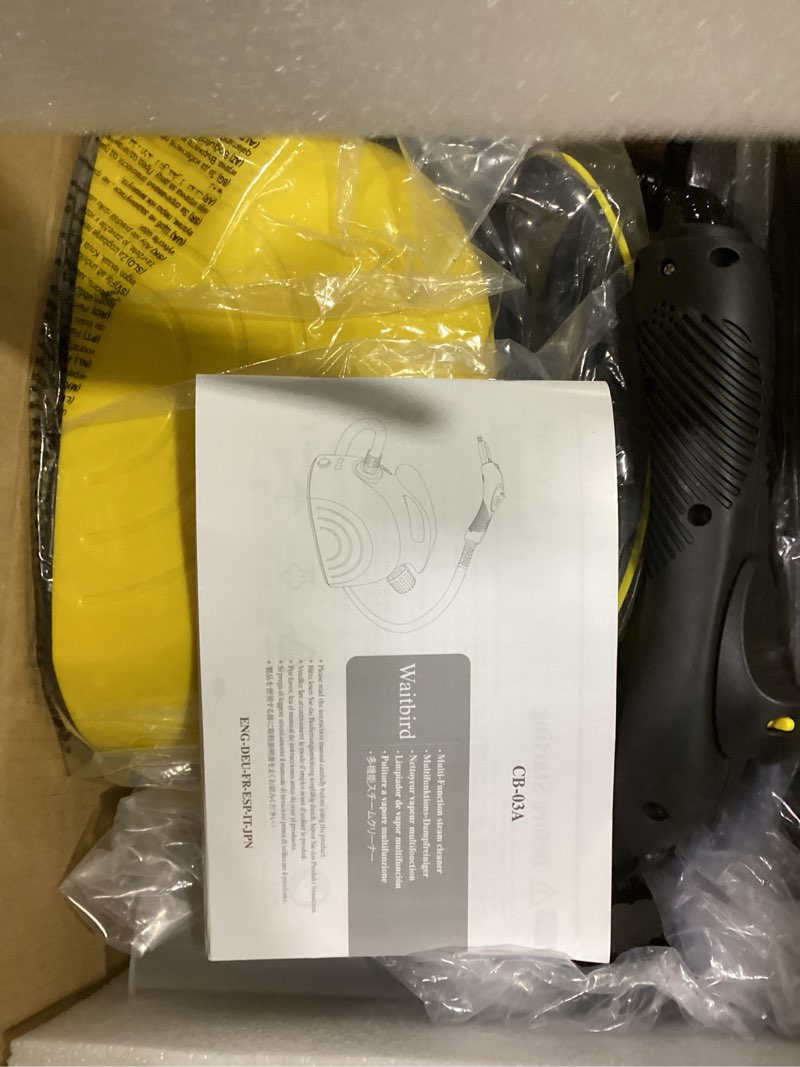 Condition photo showing Good Condition for 1500w multipurpose steam cleaner, 248°f in 5 min, 1l tank, 21 accessories, chemical-free, portable, safety lock – for floors, grout, upholstery & home use large