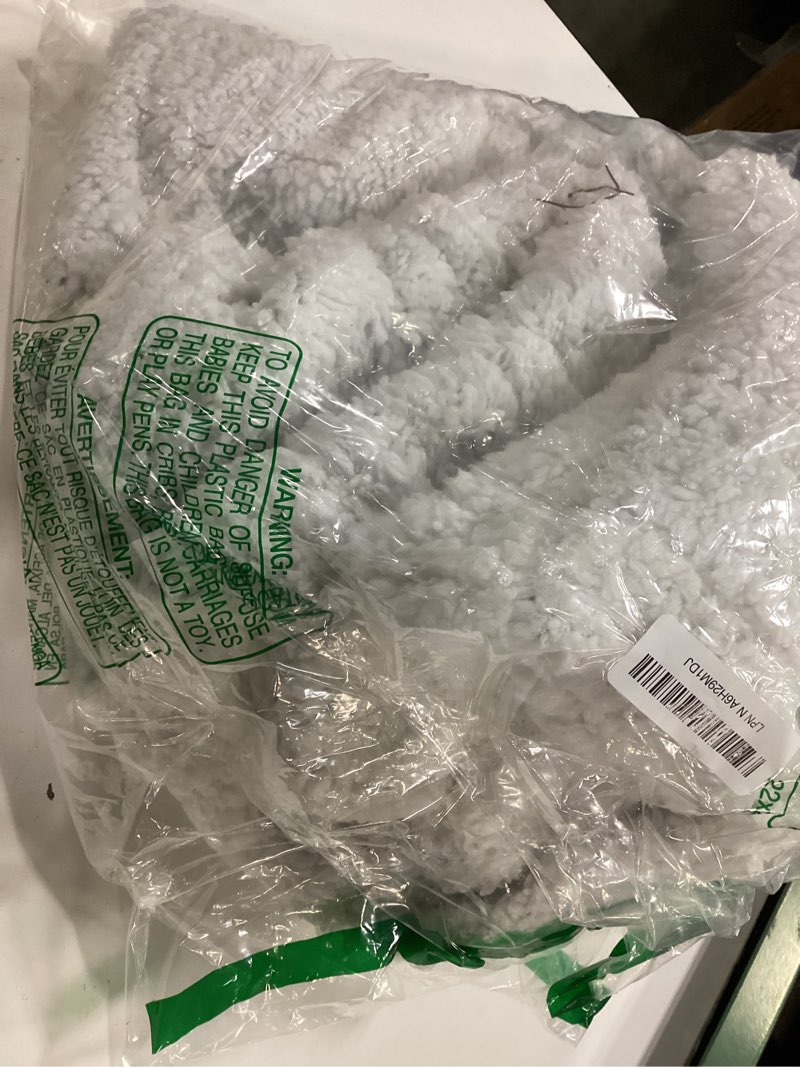 Condition photo showing As Is for Electric Heated Blanket Flannel & Sherpa 50"x60" Throw Size - 4 Heat Levels, 10H Auto Shut Off, Fast Heating, Cozy and Comfortable, Warm Gifts, Machine Washable - Dark Gray 01-dark Gray Throw Size ( 50"x60" )