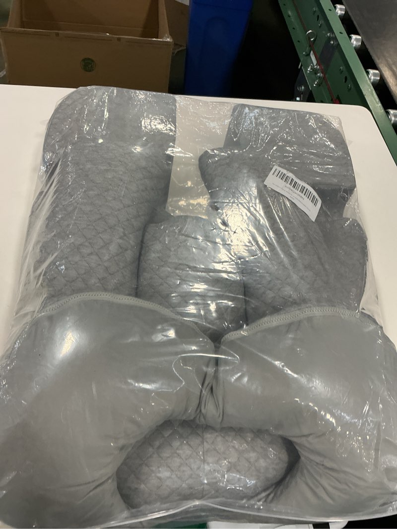 Condition photo showing New/Like New for Face Down Pillow After Eye Surgery,BBL Pillow After Surgery Stomach Sleeping Pillow,Home Massage Pillows Faces Down with Shredded Memory Foam and Removable Cover Gray