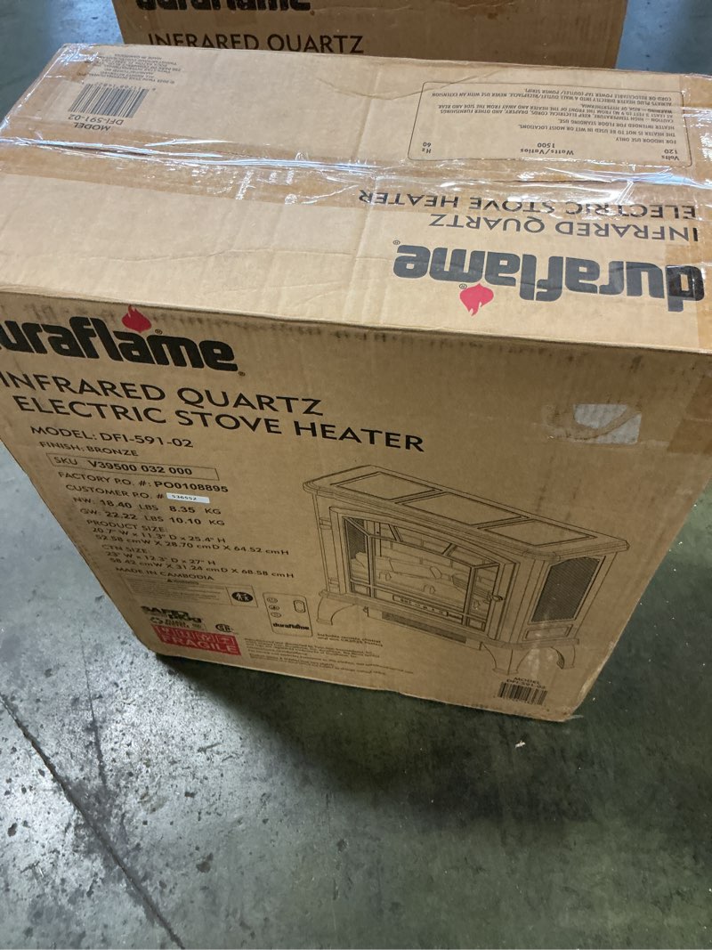 Condition photo showing New/Like New for duraflame Infrared Quartz Electric Stove Heater - DFI-591-02 - Bronze