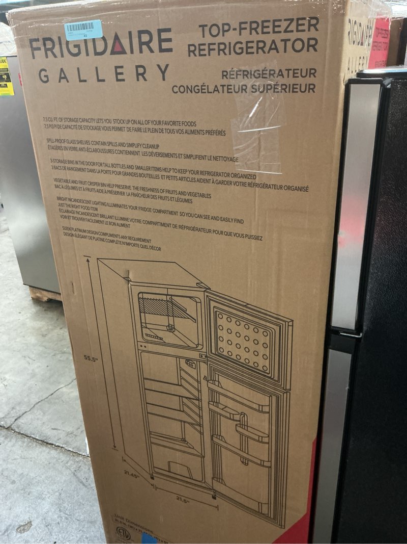 Condition photo showing Good Condition for 7.5 CU FT TOP MOUNT FRIDGE, PLATINUM