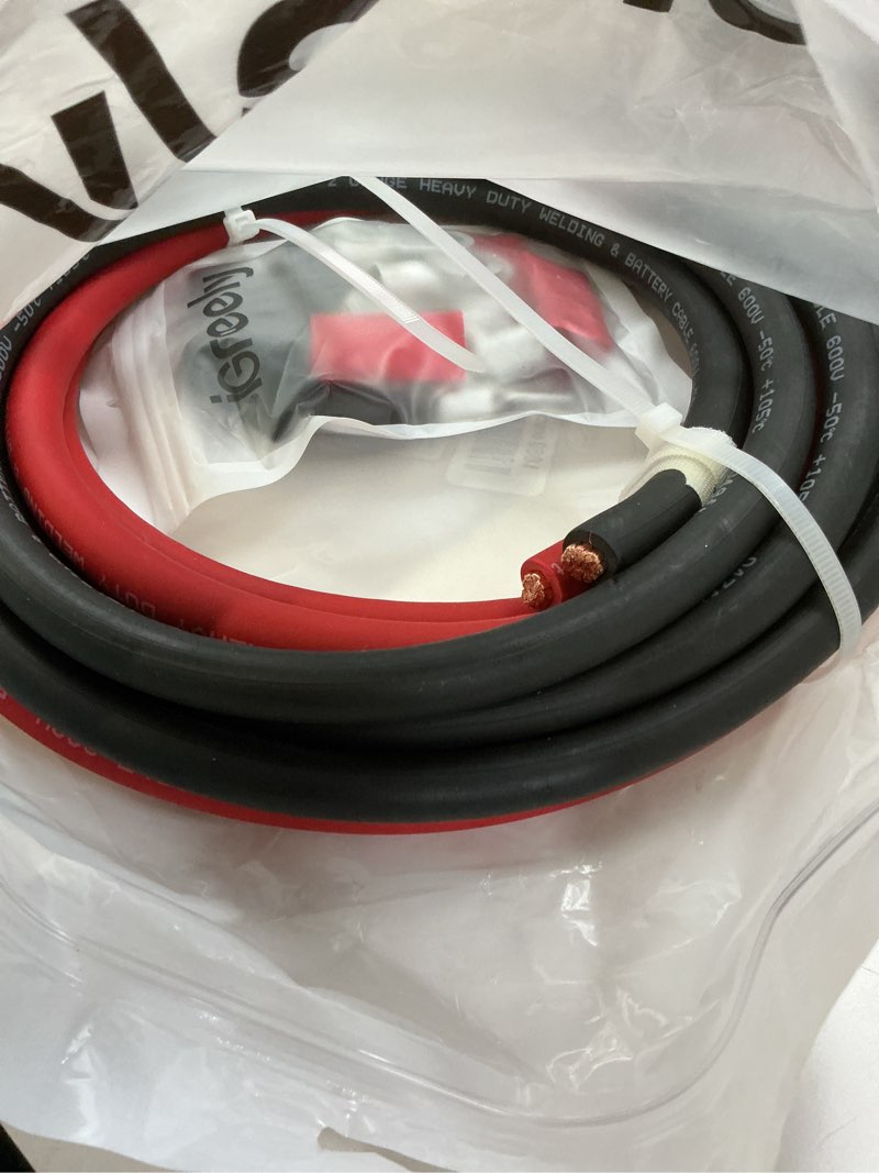 Condition photo showing Good Condition for igreely 2 awg gauge wire 10 feet black + 10 feet red welding battery pure copper ultra flexible cable + 5pcs of 5/16" & 5pcs 3/8" copper cable lugs terminal connectors+heat shrink tubing 2awg 10ft red+10ft black