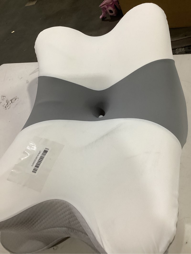 Condition photo showing Good Condition for cervical neck pillow for pain relief - ergonomic pillow memory foam pillows for sleeping, cooling orthopedic neck support pillow, contour cervical pillow bed pillow for back stomach sleepers white & grey
