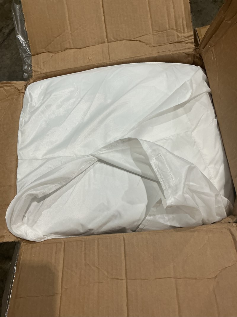 Condition photo showing Good Condition for aksport inflatable bounce house,white castle bounce house for kids 3-6 indoor & outdoor inflatable bouncer house with slide & air blower & balloons for kids birthday party,wedding party 11.97x8.98x7.15ft-white
