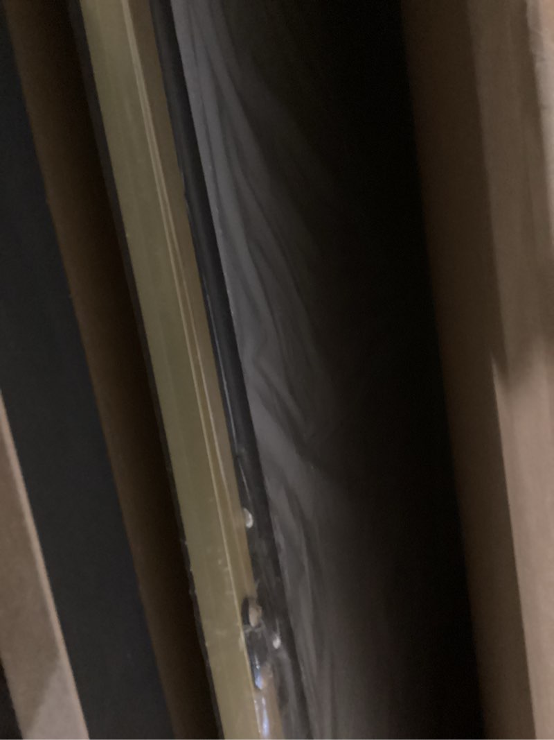 Condition photo showing New/Like New for MirrMyst Arched Full Length Mirror, 76"x34" Oversized Floor Mirror Free Standing, Gold Mirror Full Length with Tempered Glass, Full Body Mirror for Bedroom Living Room Gym Gold-arch 76"L x 34"W