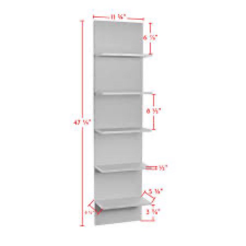 brakebill 5 tier wall shelf