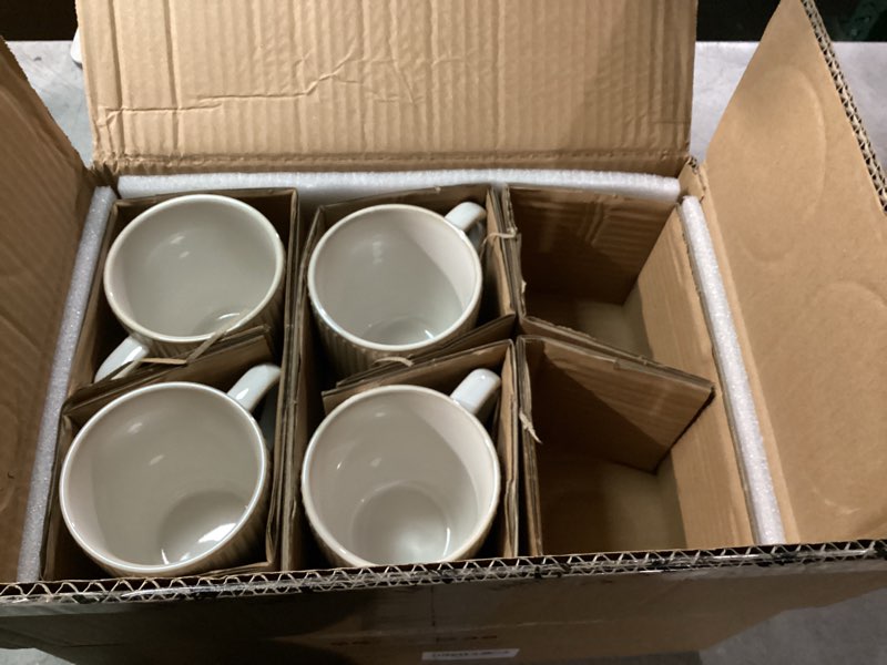 LE TAUCI Coffee Mugs 16 oz,Ceramic Mug Set, Embossment Cups for Latte, Hot Tea, Cappuccino, Mocha, C
