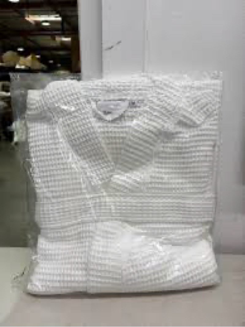 quince - the organic turkish cotton waffle robe in white - size s 