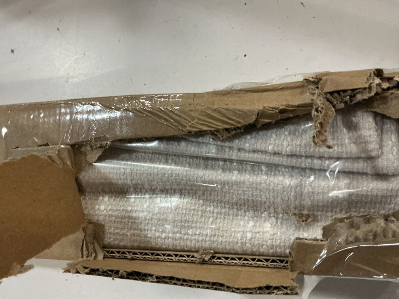 Condition photo showing New/Like New for madison park cordless roman shades, total blackout window blind privacy window shades, thermal insulated cordless window treatment for bedroom, living room, quincy, single panel 31" w x 64" h linen