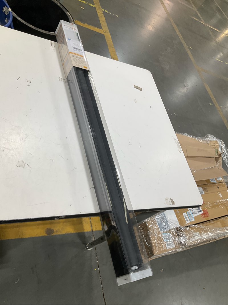 Condition photo showing Good Condition for persilux blackout roller blinds for windows, cordless free-stop roller shades with valance, thermal insulated fabric window blinds, uv protection shades for home and bedroom (black,35" w x 64" h) 35"w x 64"h black
